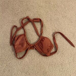 Bronze/Rust Colored Bikini Top Size Med - Versatile/Adjustable Straps NWOT